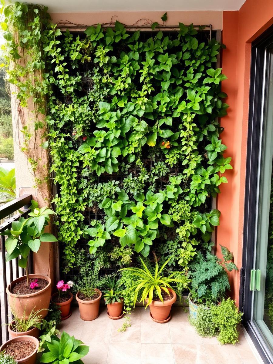 Vertical balcony garden