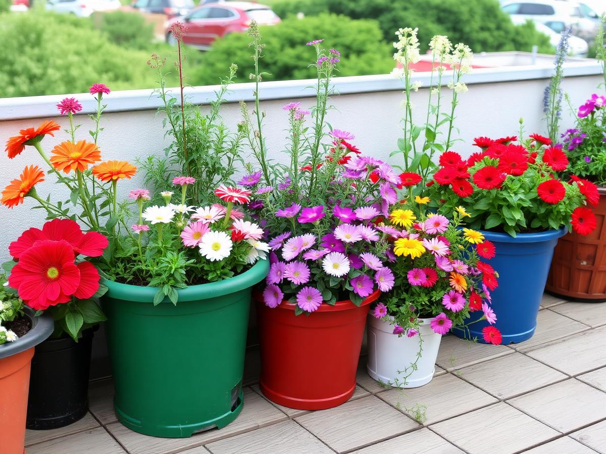 Flowering container garden